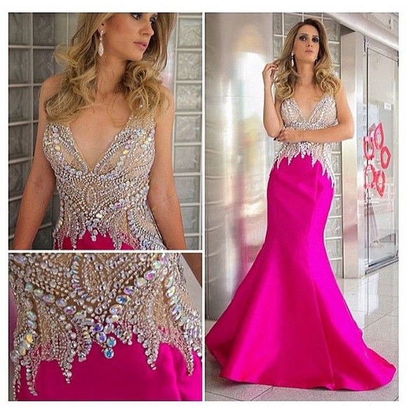 Jovani Pink and Silver Evening Gown - Picture 8 of 8